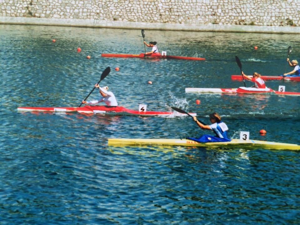Teresa Portela en el Campeonato de Europa júnior de Boulogne-sur-Mer 2000